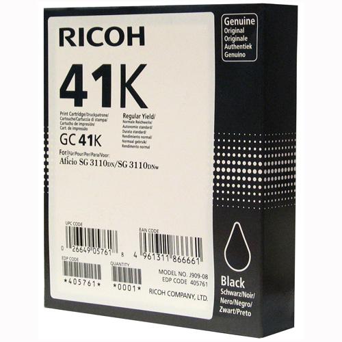 Cartouche d'encre Ricoh GC 41K - Noire